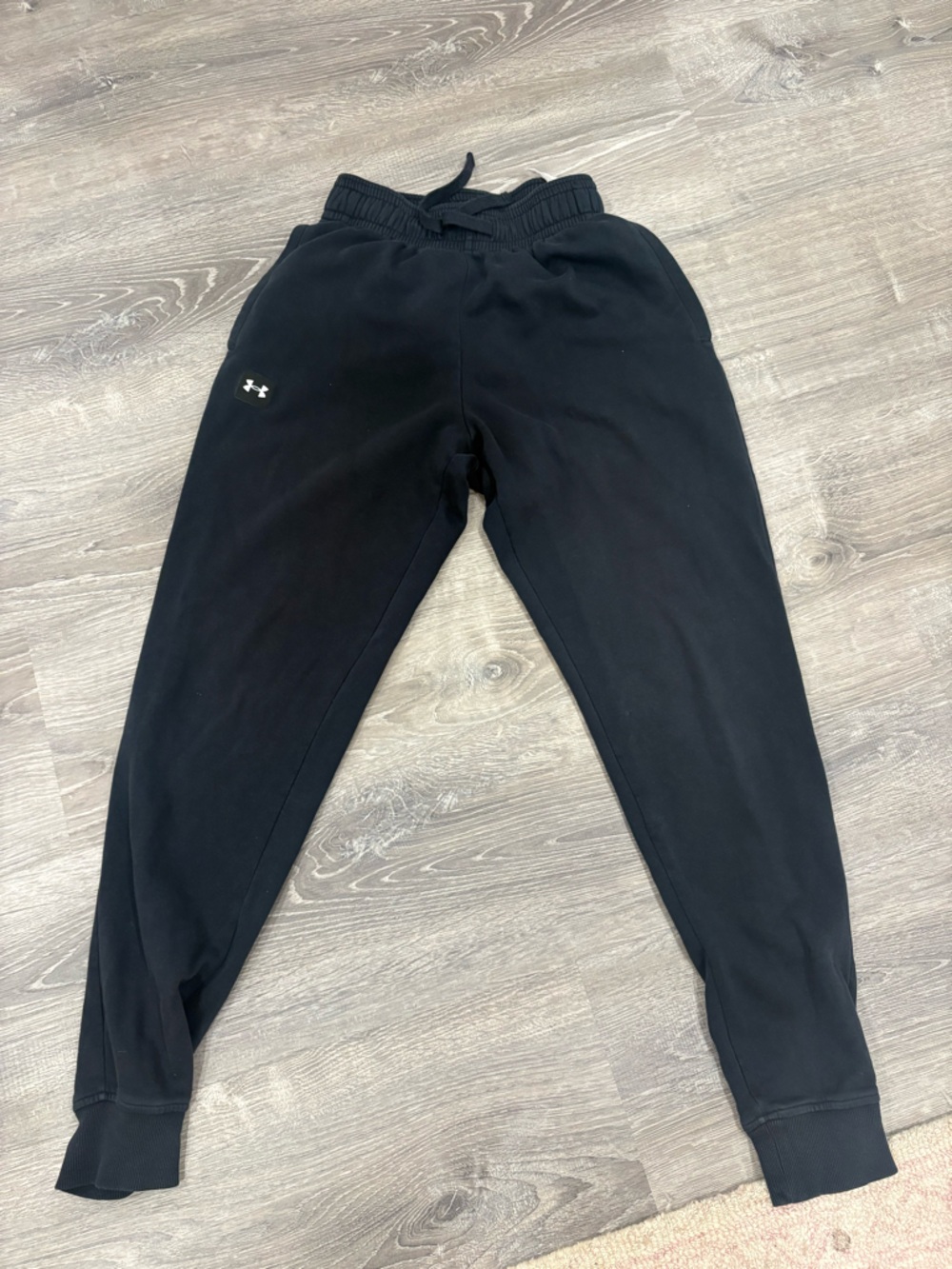Under Armour Kids Black Athletic Joggers with Logo